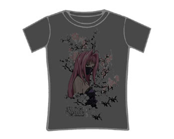 MAR T-shirt - Blossoms charcoal skinny