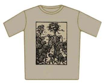 Music Fashion T-Shirt - Skeleton with Roses