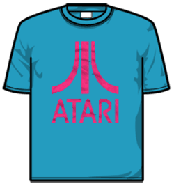 Atari Tshirt - Pink Chest Logo