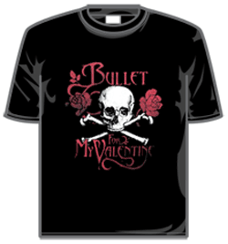 Bullet For My Valentine Tshirt - Skull & Flowers