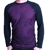 Darkside Tshirt - Black Raglan Purple Mesh
