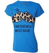 Darkside Tshirt - Emergency Moustache Blue