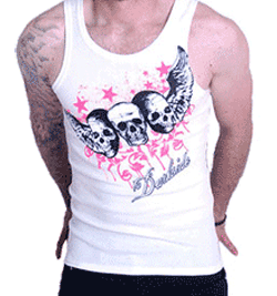Darkside Vest - White 3 Skull