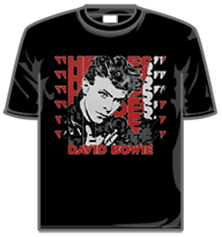 David Bowie Tshirt - Heroes Sketch