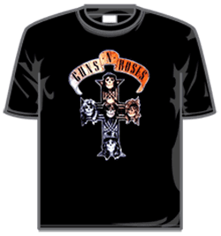Guns N Roses Tshirt - Sepia Cross