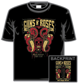Guns N Roses Tshirt - Snakes & Skull Tour
