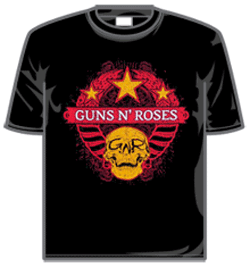 Guns N Roses Tshirt - Wheat Skull