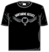 Hawthorne Heights Tshirt - Wings Blk