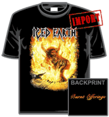 Iced Earth Tshirt - Burnt Offerings Cover