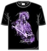 Jimi Hendrix Tshirt - Purple Haze Stars