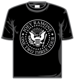 Joey Ramone Tshirt - 1 2 3 4 Seal