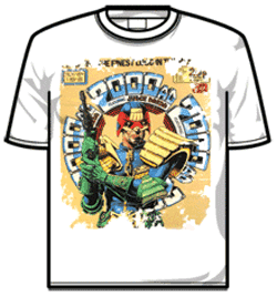 Judge Dredd Tshirt - 2000 Ad Ft Judge Dredd