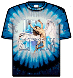 Led Zeppelin Tshirt - Swansong Blue Dye