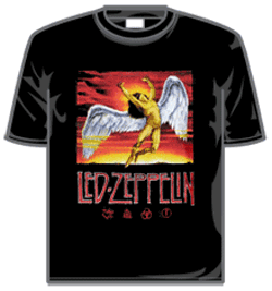 Led Zeppelin Tshirt - Swansong Coloured
