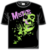 Misfits Tshirt - Green Skull