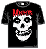 Misfits Tshirt - Red Logo Misfits Skull