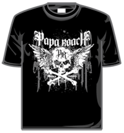 Papa Roach Tshirt - Crossbones Drips