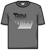 Thin Lizzy Tshirt - Gradient Logo Grey